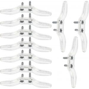 10pc Clair Fenêtre Aveugle Cordon Taquet,Taquet De Cordon De Sécurité Enfant En Plastique,Taquet De Corde Aveugle Avec Vis Pour Bureau À Domicile Stores De Fenêtre Rideaux Pare-Soleil R - Neuf