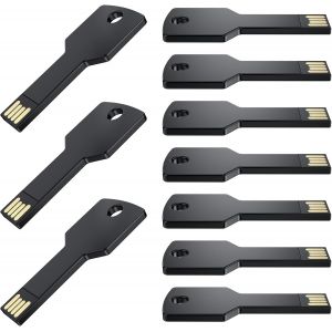 Clé Usb 16Go Forme De Clé 10 Pièces Usb 2.0 Noir Cle Usb Nouveauté Mémoire Stick Étanche Thumb Drive Stockage De Données Externe Pour Cadeau[CLE8111665] - Neuf