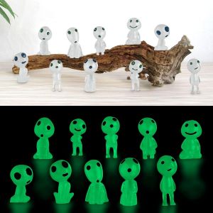 MEVRONISSHOP-10 Pcs Figurines Princesse Mononok&eacute; Esprits de la For&ecirc;t - Ornements de Jardin Lumineux dans Le Noir - Miniatures Mononok&eacute; Arbre Lumineux - D&eacute;coration pour Patio, Balcon - Neuf