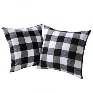 Buffalo Plaid Taies D'oreiller Ensemble De 4 Taies D'oreiller Carrées Décoratives Taies D'oreiller Coussin 18x18 Pouces Adapté Pour La Maison Canapé Chambre Voiture - Neuf