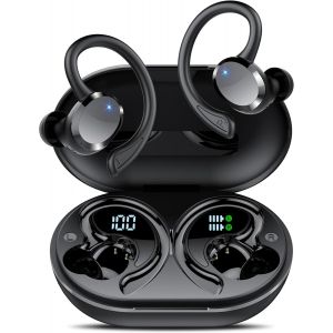 MEVRONISSHOP-Ecouteurs Bluetooth sans Fil Sport, &Eacute;couteurs Bluetooth 5.4 avec 68H HiFi St&eacute;r&eacute;o Basses Casque, 4 ENC R&eacute;duction de Bruit Mic, Oreillette Bluetooth Sport IP7 &Eacute;tanche, &Eacute;cran LED, Contr&ocirc;le - Neuf