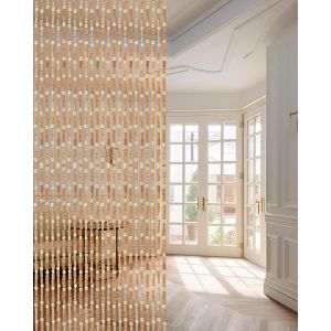Chenquansarl-Rideau De Perles En Bois 90x200cm - 45 Brins Porte En Perles De Bambou Rétro - Fabrication À La Main Séparation Décorative Comme Moustiquaire Pour Chambre À Coucher Salon Maison - Neuf