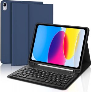 Clavier pour iPad 10eme Generation 10.9""/A16 11eme Generation 2025 11"", AZERTY Fran&ccedil;ais Clavier Bluetooth D&eacute;tachable pour iPad A16 11 Pouces 2025/10 &egrave;me G&eacute;n&eacute;ration 2022, Bleu - Neuf