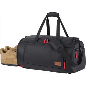 acdsgd-Sac de Sport Homme Femme 40L, Gym Bag Compartiment Chaussures, Sac a Dos de Voyage Tout en Un, Sport Boxe, Voyage Cabine, Weekend Multifonction, Duffel Bag, Noir, 55 x 36 x 20 CM - Neuf