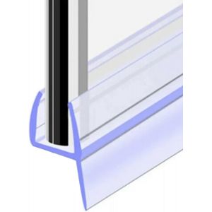 Joint de porte de douche de qualité supérieure-Pour porte en verre de 6 à 10 mm d'épaisseur-2 m de long-Imperméable-Pour écrans ou portes incurvés et verticaux-Hauteur : 6 mm - Neuf