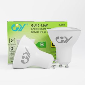 Ampoules Led Gu10 4.9w Equivalent 80w,780lm 3000k Blanc Chaud,Angle De Lumière 120°,Ampoule Gu10 Led Efficacité Energétique,Non-Dimmable,Lot De 2 - Neuf
