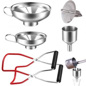 Eryi-1 Jeu Entonnoirs En Acier Inoxydable, Entonnoir Confiture En Acier Inoxydable, Entonnoirs De Cuisine, Entonnoir De Mise En Conserve, Pour Liquides, Parfums, Poudres, Huiles (Argent) - Neuf