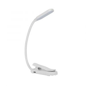 Lampe De Lecture Led Rechargeable À 10 Led, Col De Cygne, 3 Niveaux De Luminosité, Flexible, Idéale Pour La Lecture Nocturne, Les Rats De Bibliothèque Et Les Enfants (Blanche) - Neuf