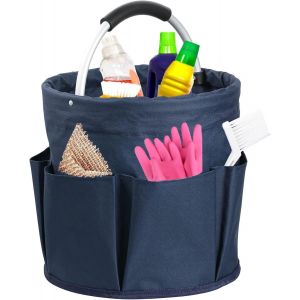 Yemaesre-Panier De Rangement Pliable Pour Articles De Toilette, Boîte De Rangement Pour Ustensiles De Nettoyage, Organ Ur Multi-Poches, Pour Intérieur Et Extérieur, 27,9 X 27,9 Cm (Bleu) - Neuf