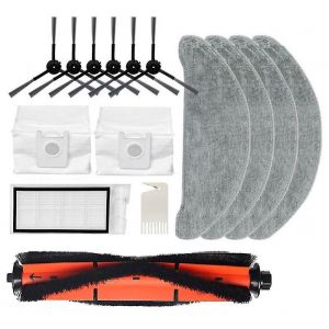 Kit de remplacement 15 pièces, brosse latérale principale, filtre Hepa, sac à poussière en tissu pour balai - Neuf