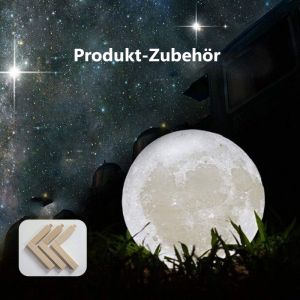 Veilleuse Led 12 Cm Lampe Lune Led Lampe Lune 3d Capteur Tactile Trois Couleurs - Neuf