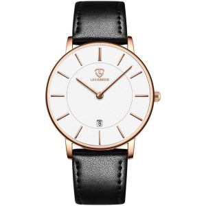 Montre Plate Analogique &Agrave; Quartz Pour Femme Avec Bracelet En Cuir Ou Silicone,Bo&icirc;tier De 39 Mm,2 Aiguilles,Date.[J352] - Neuf