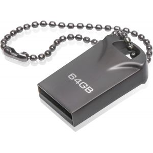 Cl&eacute; USB 64 Go, Mini Clef USB 64 GB Pen Drive USB Flash Drive 64GB avec Pendentif Porte Cl&eacute;s pour Ordinateur Portable/PC/Voiture etc - Neuf