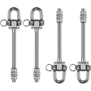 Ulteronixshop-Lot De 4 Crochets De Balan&ccedil;oire, De Plafond, Charges Lourdes, Avec Roulements, Pour Hamacs, Yoga, Sacs De Boxe, Aire De Jeux (Forme En D, 228 Cm, 4 Pi&egrave;ces) - Neuf