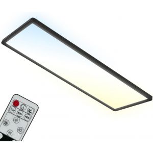 Liux--Plafonnier Led Cct,Luminaire Plafonnier Rétroéclairé,Plafonnier Salon,Plafonnier Chambre,Variable,Télécommande,Blanc Chaud,Blanc Neutre,Blanc Froid,580x200x30mm (Lxlxh),Noir - Neuf