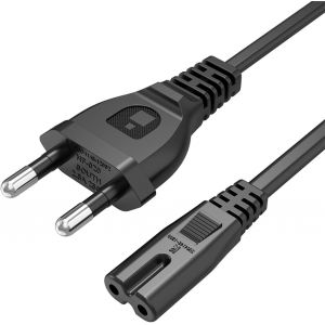 1.5m Cable D'alimentation Euro, Type C Prise Européenne À La Prise C7 Cable Imprimante¿ Pour Ps5.Ps4 Euro 8 Tv Blu - Ray Home Appliance Power (1.5m) - Neuf