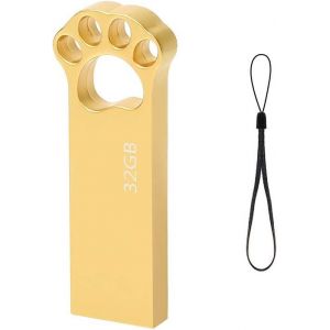 Cl&eacute; USB 32 Go, Cle USB Lovely Pendrive 32 Go Cartoon Flash Drive USB 2.0 Imperm&eacute;able M&eacute;moire Stick Pen Drive pour Ordinateur, PC, Tablette Stockage de donn&eacute;es (Or) - Neuf