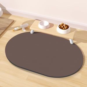 Kalanka-Absorbant Tapis Gamelle Chien, Tapis Gamelle De Chien Avec Conception Antid&eacute;rapante, 51x30,5cm Emp&ecirc;cher L'eau Ou La Nourriture De Se Renverser, Id&eacute;al Pour Le Salon Et Le Jardin - Neuf
