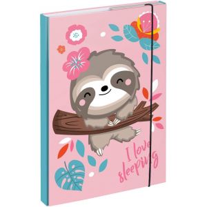 ERYI-Boîte De Classement Pour Cartable A4, Chemise Pour Enfants Avec Élastique Et Rabat Intérieur, Classeur Avec Élastique Pour Fille (Paresseux) - Neuf