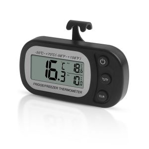 ChenQuanSarl-Thermomètre Numérique De Réfrigérateur - Fonction D'Enregistrement imale/Minimale - Étanche - Pour Réfrigérateur/Congélateur (Noir) - Neuf
