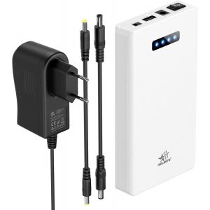 Melasta Li-Ion Batterie Externe 5200mah 12v/5a/Dc 9v/1.5a/Dc 5v/2a Usb, Power Bank Chargeur Portable Avec Chargeur Avec 3 Ports Sortie Et 1 Entrées Compatible Bande Led, Dvr De Voiture, Cctv Caméra - Neuf