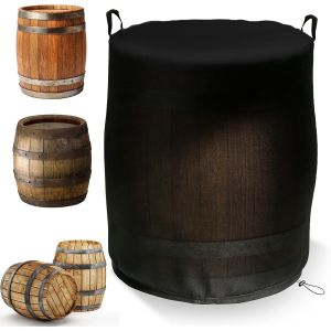 NouvelHorizonstore-Housse de citerne de pluie imperm&eacute;able en tissu Oxford 420D, b&acirc;che compl&egrave;te avec cordon de serrage et poign&eacute;es, id&eacute;ale pour tonneau de pluie, tonneau de vin, coupe-vent, anti-UV, a - Neuf