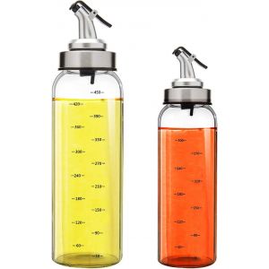 Lot De 2 Flacons Distributeurs D'huile D'olive - Distributeur D'huile Et De Vinaigre Pour Salade - Neuf