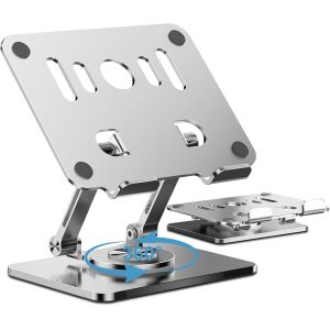 Wqs-Support Tablette Support Ipad, R&eacute;glable Rotatif &Agrave; 360 Degr&eacute;s Porte T&eacute;l&eacute;phone Pliable, Portable Support Ipad Tablette, Accessoire Bureau Porte Tablette Fits 4-12.9 - Neuf