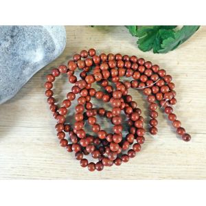 Lot De 90 Perles 8mm En Jaspe Rouge Naturel - Neuf