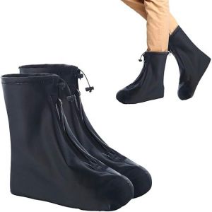 (L) Couvre-Chaussures Imperméables Couvre-Chaussures Imperméables Pour Femmes Et Hommes Couvre-Chaussures Antidérapants Réutilisables Noir Pour L'extérieur Les Jours De Pluie Et De Neige - Neuf