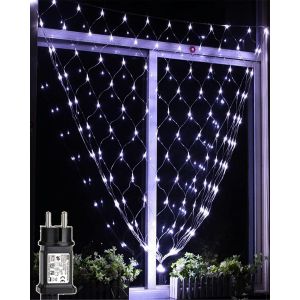 lbgwp60-Filet Lumineux Noel Exterieur 3M * 2M Exterieur Noel Avec Minuterie, 8 Modes Lumiere Noel Étanche Filet Pour Intérieur Extérieur - Neuf