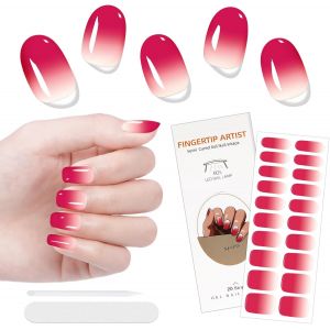 20Pcs Ongles En Gel Uv Semi Durci, D&eacute;grad&eacute; De Rose Autocollants Pour Vernis &Agrave; Ongles Pour Femmes Filles, Bandes De Gel Uv Autocollants Nail Stickers, D&eacute;corations Manucure Diy - Neuf