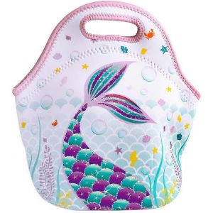 Sac &agrave; lunch sir&egrave;ne isotherme - N&eacute;opr&egrave;ne r&eacute;utilisable - Pour &eacute;cole et pique-nique - Cadeau - Neuf