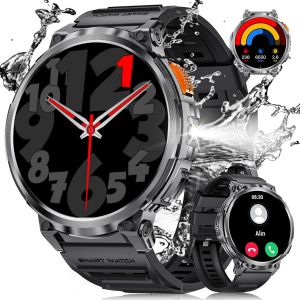 Fv6 Montre Connectée Homme Avec Torche Led,1,85'' Hd Grand Écran 730mah Montre Connectée Avec Appels Bluetooth,Ip68 Étanche Smartwatch Avec 24/7 Fréquence Cardiaque,Spo2 Pour Android Ios - Neuf