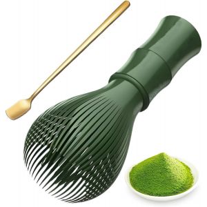 Kalanka-Fouet À Matcha, Matcha Fouet Semi-Fait Main Pour Faire Et Mélanger Le Matcha Résine Doré Avec Cuillère À Long Manche - Neuf