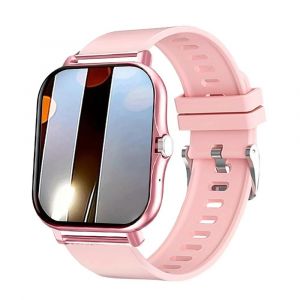 2025 Nouvelle Montre Intelligente 1.83 ''Écran Hd Surveillance De La Fréquence Cardiaque/Sommeil Sans Fil Bluetooth Appel Contrôle De La Musique Montre Intelligente Pour Hommes Fem.Silicone Pink. - Neuf