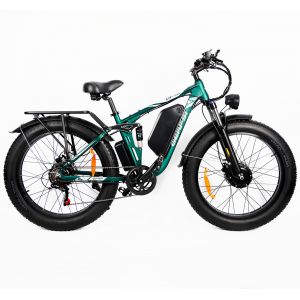 V&eacute;lo &Eacute;lectrique Gerpsi Dp2603 26 Pouces, Double Moteur (1500 W X 2), Batterie Amovible 52 V 32 Ah, Vitesse Maximale 55 Km/H, Autonomie 100 Km, Shimano 7 Vitesses - Vert - Neuf