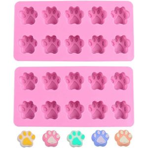 Kalanka-Lot De 2 Moules En Silicone En Forme De Patte De Chat St&eacute;r&eacute;o - Moule En Forme De Patte D'ours - Moule 3d En R&eacute;sine &Eacute;poxy - Pour D&eacute;coration De G&acirc;teaux, Cupcakes, Bijoux, Argile Polym&egrave;re - Neuf
