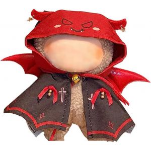 Clown - Mini manteau pour poupée - Accessoire uniquement - En peluche - 17 cm - Style diable - Neuf
