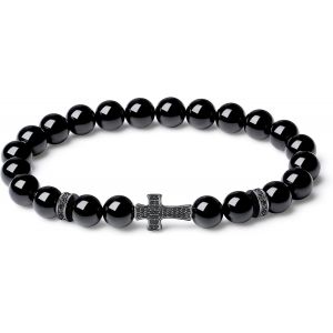 Eryi-Bracelet Pierre Croix Zircon Cubique Homme Femme - Neuf