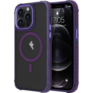 Eryi-Coque Magnétique Pour Iphone 12 Pro Max Compatible Avec Magsafe Recharge Sans Fil Étui Housse De Protection Antichoc En Tpu Antichoc/Pc Dur Housse Arrière Pour Iphone 12 Pro Max,Violet - Neuf