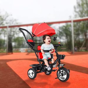 KSFAL-Tricycle Bébé Évolutif,Canne Télescopique&Pédales Amovibles-Pour Filles Et Garçonstricycle Vélo Enfant Avec Espace Rangement,Pare-Soleil,Vélo De Marche Vélo Pour Les Enfants Plus Âgés - Neuf