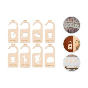 Ensemble De 8 S&eacute;parateurs En Bois Pour V&ecirc;tements De B&eacute;b&eacute;, &Agrave; Ranger Dans Une Armoire. Adapt&eacute;s Aux Tailles Nouveau-N&eacute; Et Enfant En Bas &Acirc;ge. - Neuf