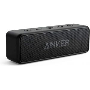 Soundcore 2 Enceinte Bluetooth, Enceinte Bluetooth Puissante Sans Fil Avec Basses Puissantes, Autonomie De 24 Heures, Porté De 20 M, Etanche Waterproof Ipx7 Et Microphone Intégré - Neuf