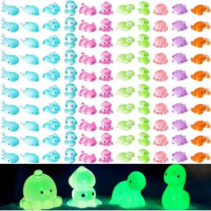 Sansh-110 Pcs Mini Animaux En Résine Pour L'océan, 11 Styles D'animaux Miniatures En Résine, Figurines D'animaux Marins, Petites Figurines En Vrac, Ornement De Plantes En Pot Pour Aquarium - Neuf