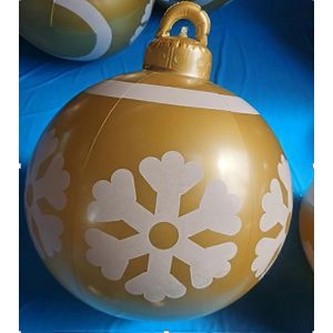 Pièce 60cm Boule de Noël Décoration de Noël Statue Décoration pour Ballons de Noël en plein air Décorations Boule de Noël gonflable - Neuf