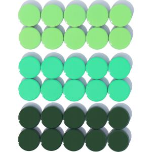 KALANKA-Aimant Frigo, 30PCS Aimant Puissant, Aimants Tableau Magn&eacute;tique | Mini Magnet Frigo Plat | Petit Aimant Rond | Aimants D&eacute;coratifs Aiment pour Tableau Blanc, R&eacute;frig&eacute;rateur, Calendrier (Vert) - Neuf