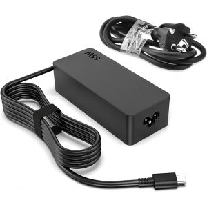 Chargeur Pour Lenovo Thinkpad 65W Usb-C Ordinateur Portable Pour Lenovo Thinkpad T480 T490 T495 T580 T590 L380 L390 L480 L580 E480 E580 E590 X280 X380 X390 X395 Type-C Adaptateur - Neuf
