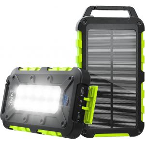 Chargeur Solaire 26800mah Pd 15w Batterie Externe Solaire Avec 2 Ports Usb Et Une Entrée Usb-C Charge Rapide Solar Power Bank Imperméable Compatible Avec Téléphone Tablette Camping Vert - Neuf
