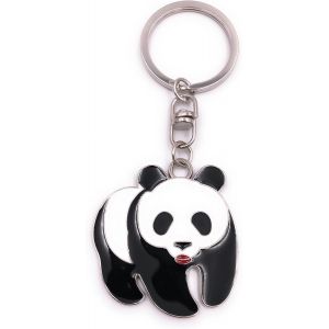 Kal-Panda Bear On 4 Pattes Porte-Cl&eacute;s Pendentif En M&eacute;tal Argent&eacute; - Neuf